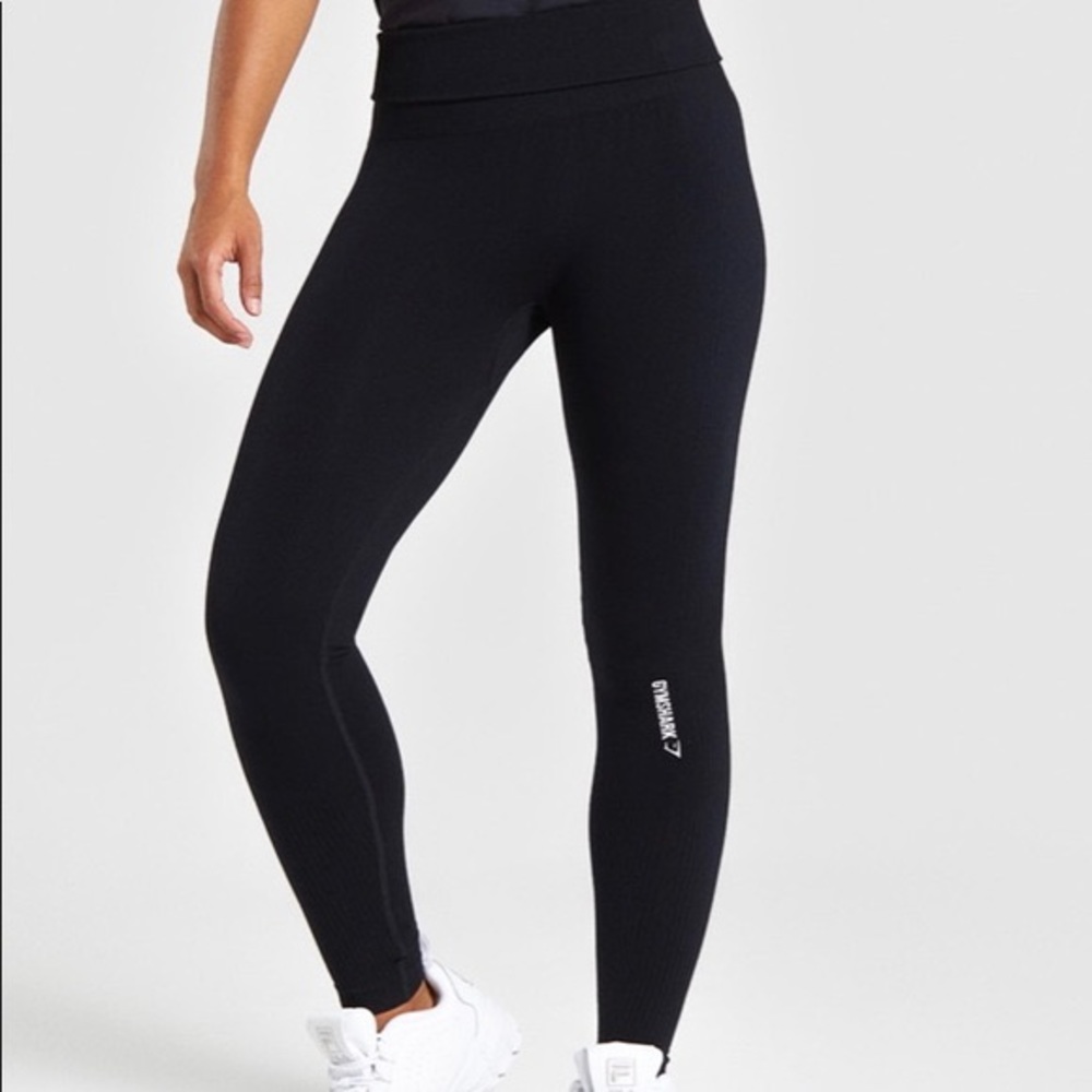 Gymshark black Power Down leggings medium